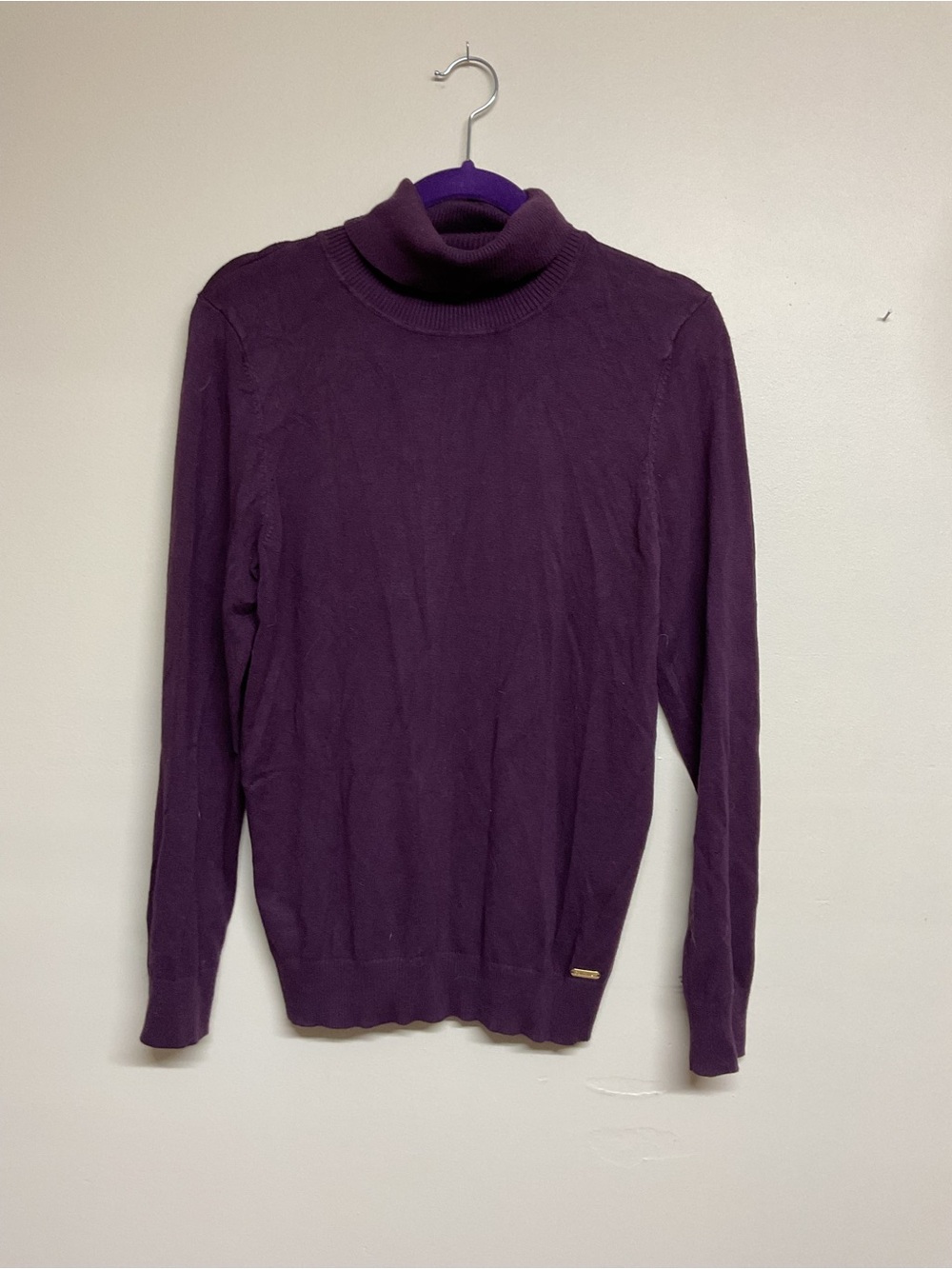 Calvin Klein Purple Turtleneck Sweater